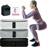 Hip Band Yoga Resistance Band Squat Booty Circle Non-Slip Fitness Butt Lift Hip Band Loop Resistance Band Elastic - Image 1