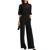 European And American Cross-Border Fashion Set For Women, New Summer Style, Slimming Printed Short-Sleeve Wide-Leg Pants Three-Piece Set - Image 5