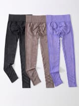 Women Seamless High Waist Yoga Leggings 3 Pack, Ribbed Textured Workout Pants, Butt Lifting Tummy Control Athletic Gym Running Leggings For Fitness - Image 17