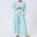 Cozy Pajama Set, 3 Piece Lounge Set, Cute Loungewear, Warm Suit Sets, Matching Set, Lounge Set, 3 Piece Pant Sets, Women Winter Dress - Image 1