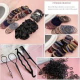 755-Piece Hair Accessories Set For Women, Seamless Ponytail Holders, Scrunchies And Hair Ties For Thick & Curly Hair - Image 3