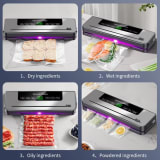 Electric Vacuum Sealer  Built In Cutter, Kitchen Food Storage  Touch Operation, Dry Wet Food Sealing  Vacuum Packaging Machine - Image 7