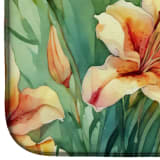 Utah Sego Lilies in Watercolor Dish Drying Mat Absorbent Dish Drying Mat Pad for Kitchen Counter Dish Drainer Mat for Countertop, 14 x 21", Multicolor - Image 4