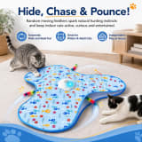 Interactive Cat Toys For Indoor Cats, Hide And Seek, 3 Smart Modes, 1200mAh Touch Activated,  Auto Sleep Wake, Realistic Mouse Sounds, Double-Tap Mute, Moving Plush Tail - Image 2