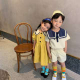 Boys' Korean-style Preppy Top And Shorts Set - Image 4
