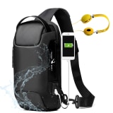 Waterproof USB Anti-theft Bag Men Oxford Crossbody Shoulder Bag Sling Multifunction Short Travel Messenger Chest Pack - Image 6