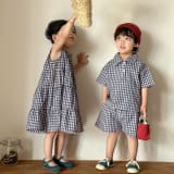 Kids' Shirt And Shorts Set Girls' Dress Sibling Matching Outfits - Image 4