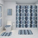 Bathroom Five-piece Set, Shower Curtain, Three-piece Mat Set, Aluminum Alloy Decorative Painting - Image 57