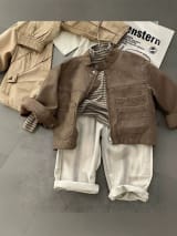 Boys' Motorcycle-style Jacket Top And Pants Three-piece Set - Image 3