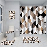 Bathroom Five-piece Set, Shower Curtain, Three-piece Mat Set, Aluminum Alloy Decorative Painting - Image 31