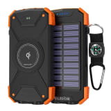 Solar-Powered Wireless Power Bank, 10,000 MAh, IP66 Waterproof Charger, Portable Outdoor Emergency Mobile Power Source - Image 5