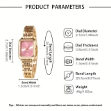 Womens Square-Shape Quartz Wristwatch Set - Image 5