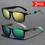 2 Pairs Of Outdoor Polarized Sports Sunglasses With UV400 Protection. Suitable For Cycling, Hiking, Climbing, Street Photography And Various Scenarios. Available In Multiple Color Combinations. - Image 2