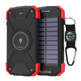 Solar-Powered Wireless Power Bank, 10,000 MAh, IP66 Waterproof Charger, Portable Outdoor Emergency Mobile Power Source - Image 8