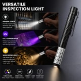 Rechargeable UV Type C Waterproof LED Flashlight DT006 For Camping Outdoor Emergency Pocket Clip Aluminum - Image 3