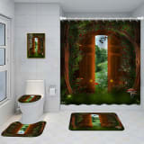 Bathroom Five-piece Set, Shower Curtain, Three-piece Mat Set, Aluminum Alloy Decorative Painting - Image 16