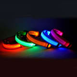 Nylon LED Pet Dog Luminous Collar Night Safety Flashing Glow in Dark Dog Cat Leash Adjustable Pet Supplies - Image 1