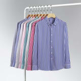Jiachuan Cross-Border European And American Elastic Non-Iron Men's Shirt Long Sleeve Digital Print Striped Casual Fashion Shirt Men's Clothing - Image 4