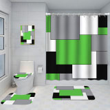 Bathroom Five-piece Set, Shower Curtain, Three-piece Mat Set, Aluminum Alloy Decorative Painting - Image 15