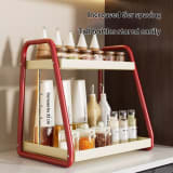 Spice Storage Rack Double Layer Kitchen Storage Rack Multifunctional Spice Storage Rack Tabletop Oil Salt Sauce Vinegar Rack - Image 10