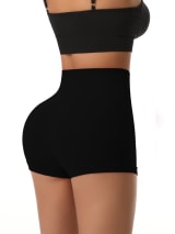 Women 3-Piece Seamless Biker Shorts Set, High Waisted Butt Lift Compression Shorts, Soft Stretchy Workout Shorts For Gym Yoga Running Activewear - Image 3