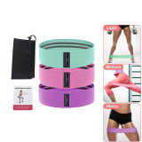 Resistance Bands Loop Set Of 3 Exercise Workout Crossfit Fitness Yoga Booty Band - Image 21