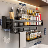 Double-layer Kitchen Storage Rack Punch-free And Multi-functional - Image 5