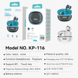 KP-116 Cross-border New Arrival True Wireless In-Ear Bluetooth Earbuds Ideal For Sports Gaming Ultra-Long Battery Life Minimalist Stylish Design - Image 5