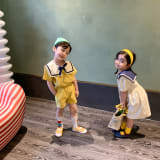 Boys' Korean-style Preppy Top And Shorts Set - Image 3