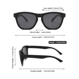 Retro Square Sunglasses With Colorful Reflective Lenses That Block UV Rays. Suitable For Both Men And Women. Available In Multiple Colors. Great For Daily Commuting And Versatile Eyewear. - Image 10