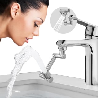1440in Swiveling Faucet Extender, Brass Metal Robotic Arm Aerator With Flexible Joint, Dual-Mode Splashproof Water-Saving Tap Sprayer For Kitchen Sink Taps