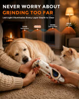 2-in-1 Dog Nail Clippers & Cat Grinder With Dual LED Lights 3 Speeds Grinder, Quick Sensor, Safety Guard, Safety Lock, Type-C, Low Decibel Grinder For Small Medium Large Dogs & Cats - Image 8