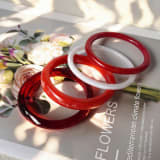 Circular Transparent Cross-section Geometric Resin Bracelet For Women - Image 4