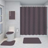 Bathroom Five-piece Set, Shower Curtain, Three-piece Mat Set, Aluminum Alloy Decorative Painting - Image 13