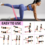 Resistance Bands Loop Set Of 3 Exercise Workout Crossfit Fitness Yoga Booty Band - Image 23