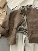 Boys' Motorcycle-style Jacket Top And Pants Three-piece Set - Image 5
