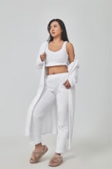 Cozy Pajama Set, 3 Piece Lounge Set, Cute Loungewear, Warm Suit Sets, Matching Set, Lounge Set, 3 Piece Pant Sets, Women Winter Dress - Image 34