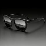 Retro Square Sunglasses With Colorful Reflective Lenses That Block UV Rays. Suitable For Both Men And Women. Available In Multiple Colors. Great For Daily Commuting And Versatile Eyewear. - Image 4