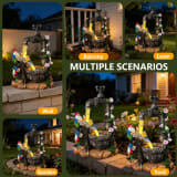 Solar Garden Gnomes Lights Outdoor Statues Yard Decorations Gifts For Mom 10INCH Resin Fountain Figurine Lights,IP65 Waterproof, Patio Lawn Balcony Art. - Image 5