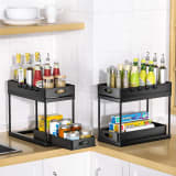 Dual Sliding Under-Sink Organizer 2