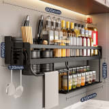 Double-layer Kitchen Storage Rack Punch-free And Multi-functional - Image 7