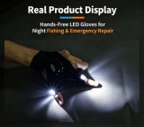 LED Flashlight Fishing Gloves, Finger Light Gloves, Night Fishing & Emergency Repair Lighting Gloves - Image 4