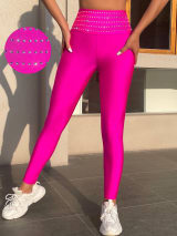 Figure-hugging Stretchy Glossy Leggings - Image 7