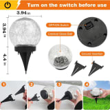 Solar Globe Lights Outdoor Waterproof Solar Balls-Solar Garden Lights Orbs Solar Globe Lights For Outside 6 Pack Cracked Glass Ball For Lawn Patio Yard - Image 4