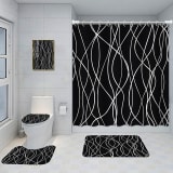 Bathroom Five-piece Set, Shower Curtain, Three-piece Mat Set, Aluminum Alloy Decorative Painting - Image 40