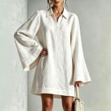 Autumn New Arrival Elegant Slimming Dress With A Lapel Collar For Women - Image 1