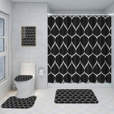 Bathroom Five-piece Set, Shower Curtain, Three-piece Mat Set, Aluminum Alloy Decorative Painting - Image 51