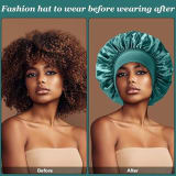 4PCS Silk Satin Bonnets With Wide Elastic Band For Curly Hair, Sleeping And Shower Hair Wrap Caps - Image 1