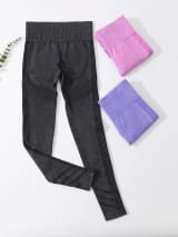 Women Seamless High Waist Yoga Leggings 3 Pack, Ribbed Textured Workout Pants, Butt Lifting Tummy Control Athletic Gym Running Leggings For Fitness - Image 13