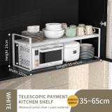 Kitchen Storage Metal Spice Rack, Cabinet Organizer With Adjustable Countertop Shelf, Perfect For Storing Various Kitchen Condiments And Seasonings - Image 10